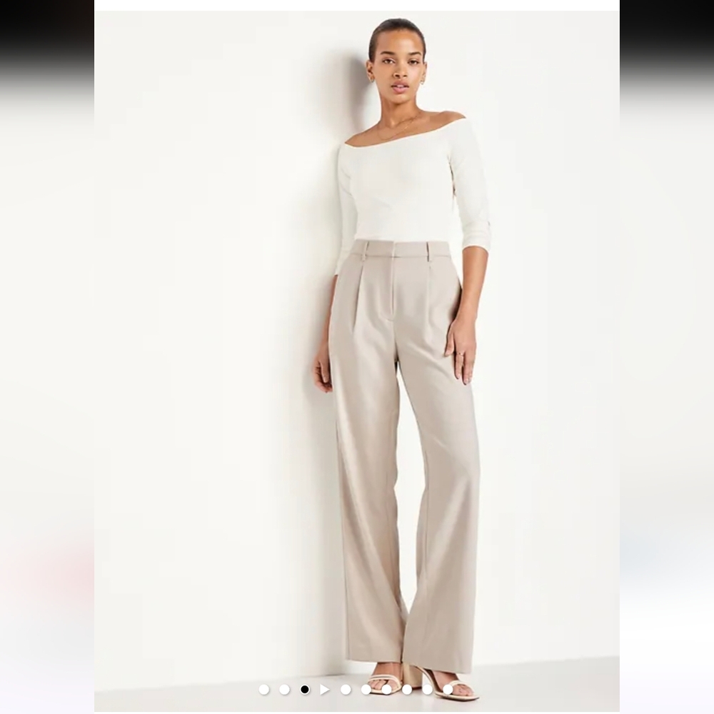 Linen Blend Extra High Rise Wide Leg Taylor Pant By Old Navy *NOT SAME COLOUR